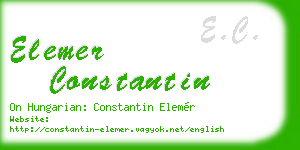 elemer constantin business card